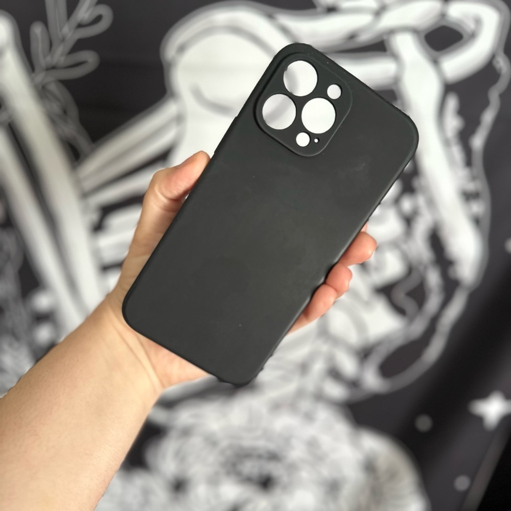 Black Silicone Iphone 13 Pro Max Case